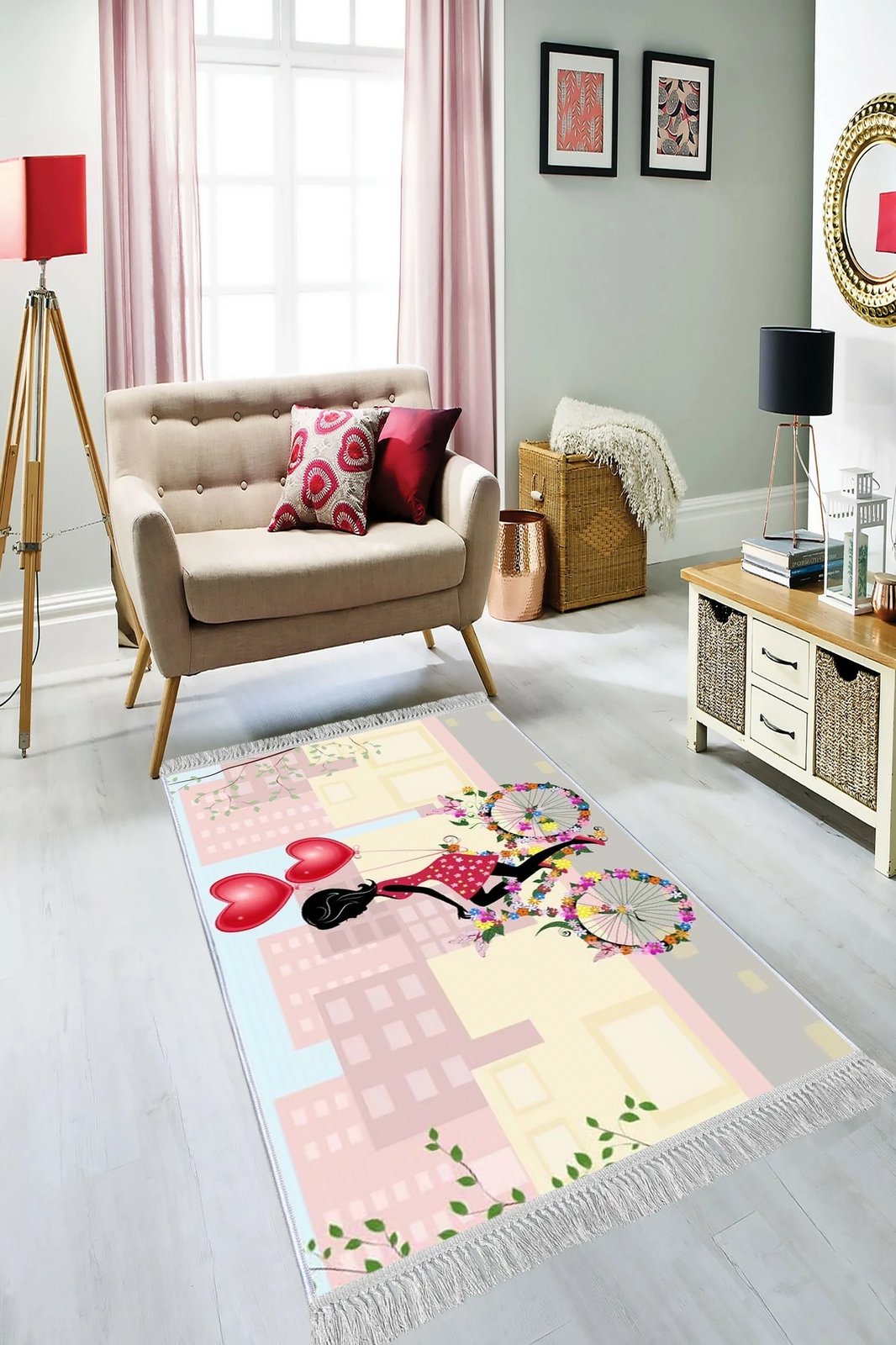 Qilim Velvet, shumëngjyrësh, 80x120cm, Conceptum Hypnose, ELS502