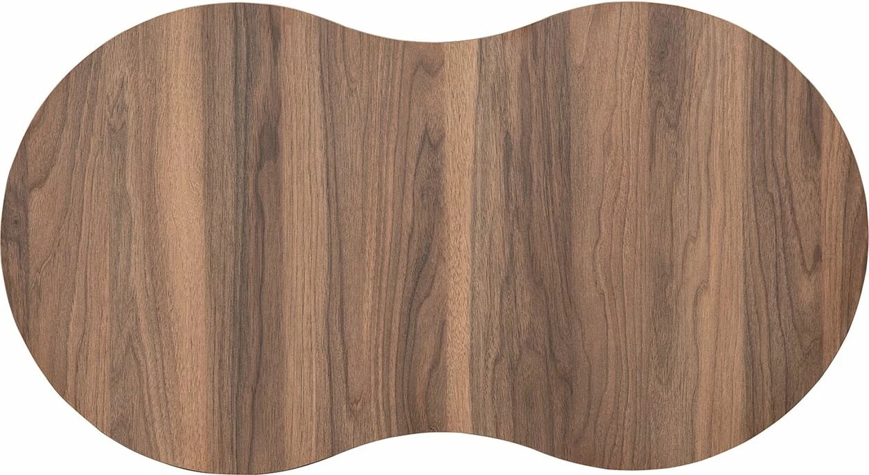 Tavolinë kafeje Skye Decor, formë hëne, ngjyrë arre