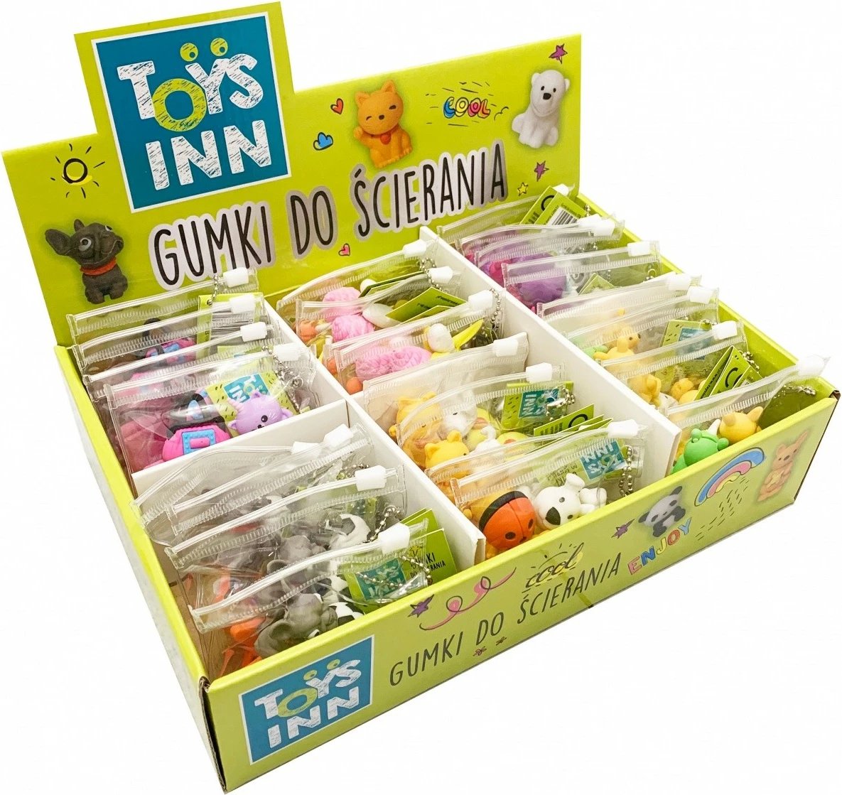 Set goma për fshirje Stnux STN-06, 24 sete, forma të ndryshme, shumëngjyrëshe