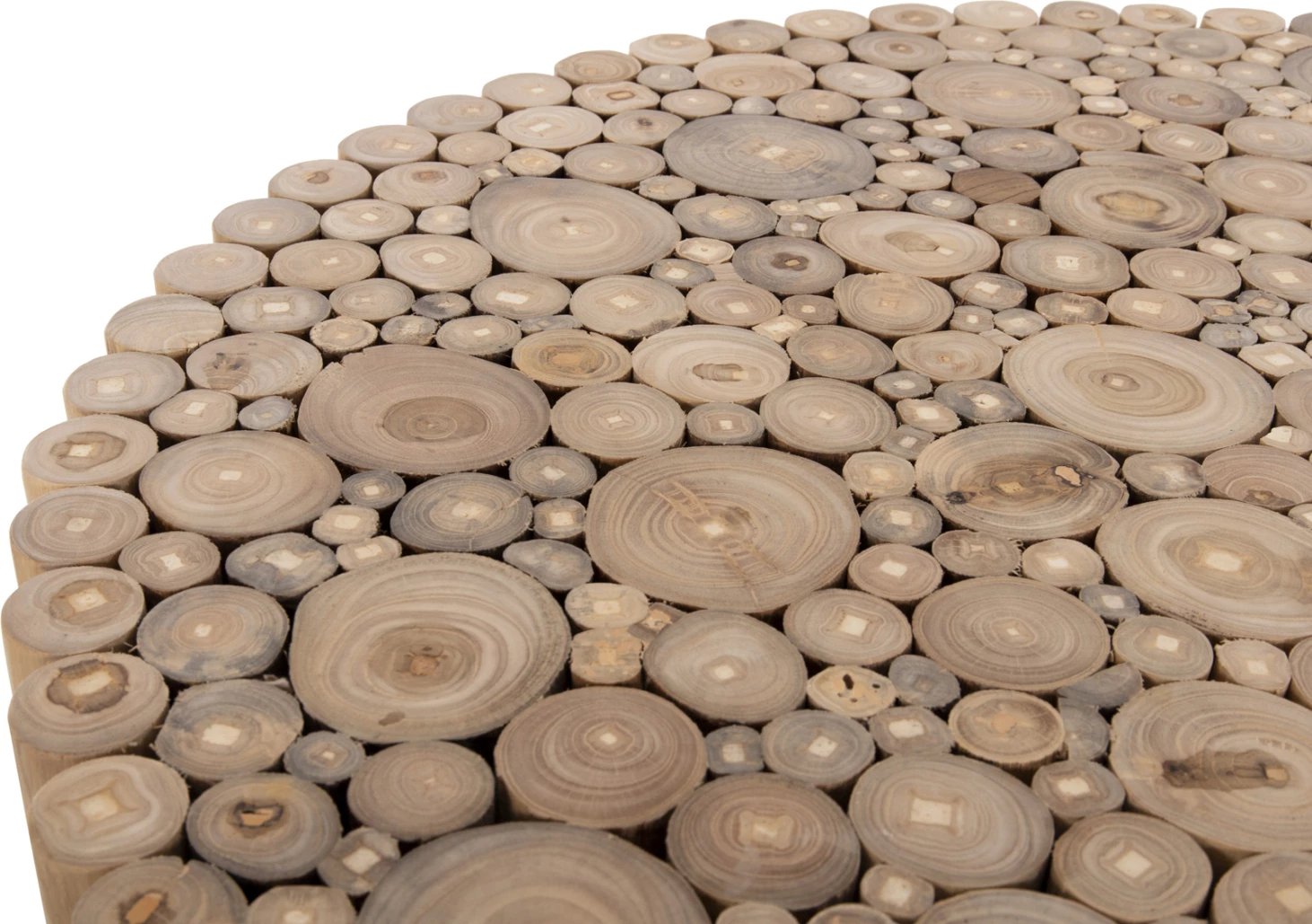 Tavolinë kafeje e rrumbullakët COOTER FH9863 degë TEAK - NATYRALE Φ80x50Hcm