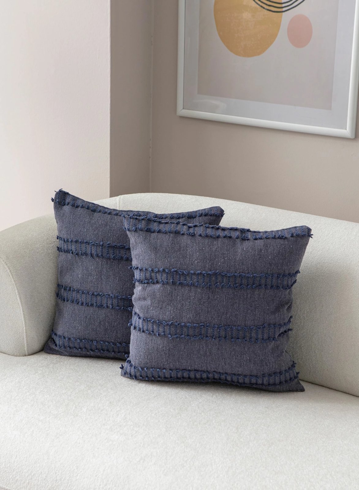 Set mbulesash jastëku (2 copë), Evila Originals, Tuffet, blu v2