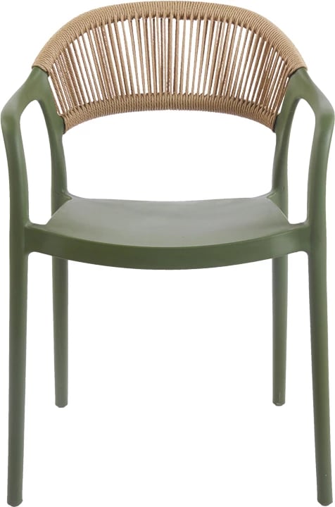 Karrige me krahë Ankara, ngjyrë ulliri-natyrale, e grumbullueshme, 54x55.5x77cm