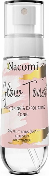 Tonik fytyre Nacomi Glow Toner Brightening-Exfoliating për femra 80ml