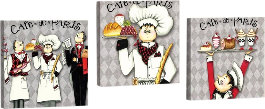 Piktura dekorative prej lëkure PU (3 copë), Wallity, AHM041