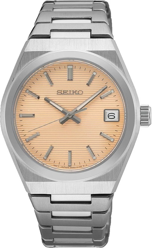 Orë dore për femra SEIKO SUR577P1, argjendtë/ ngjyrë pjeshke