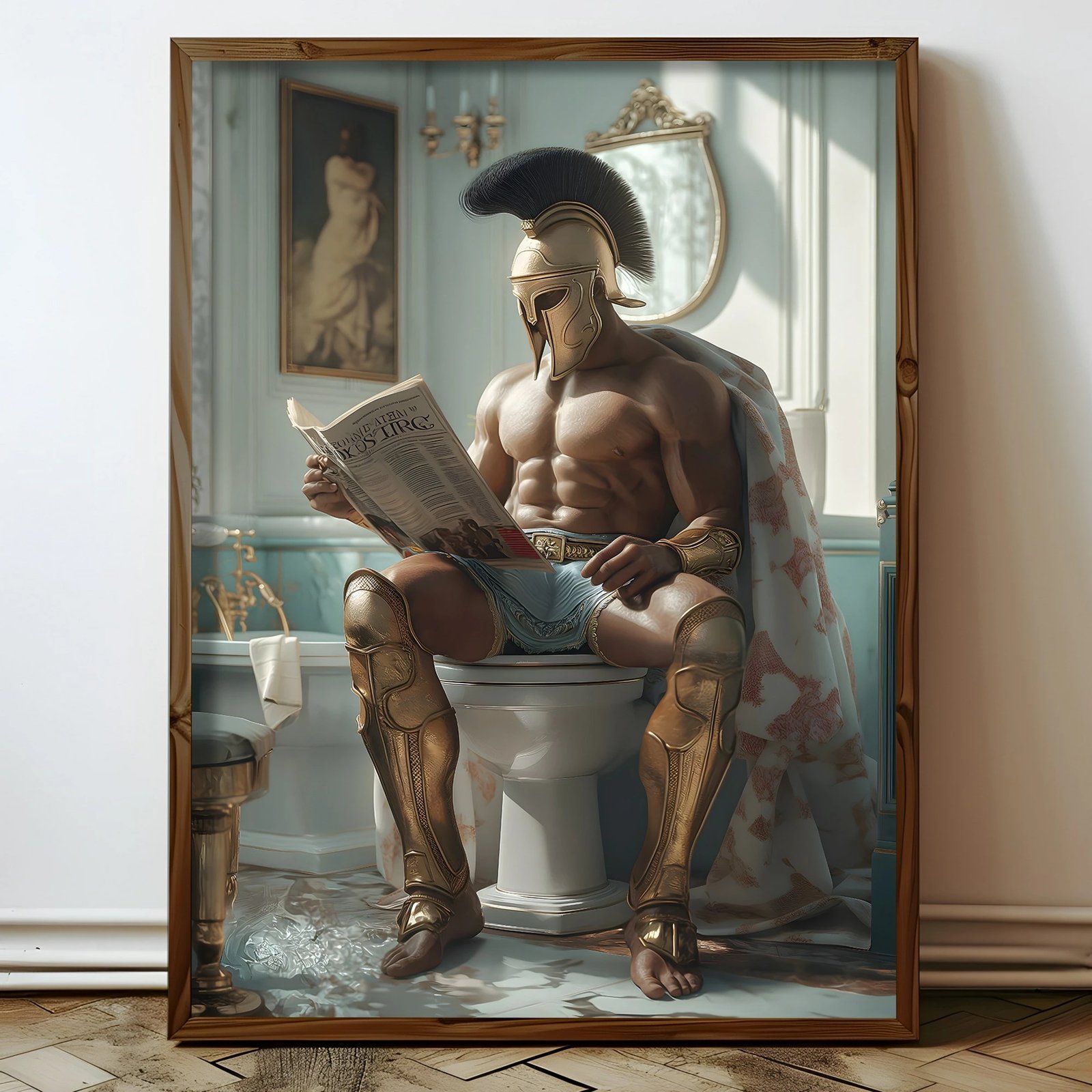 Pikturë dekorative me kornizë MDF, shumëngjyrëshe, HUM068, 50x70x3.5 cm