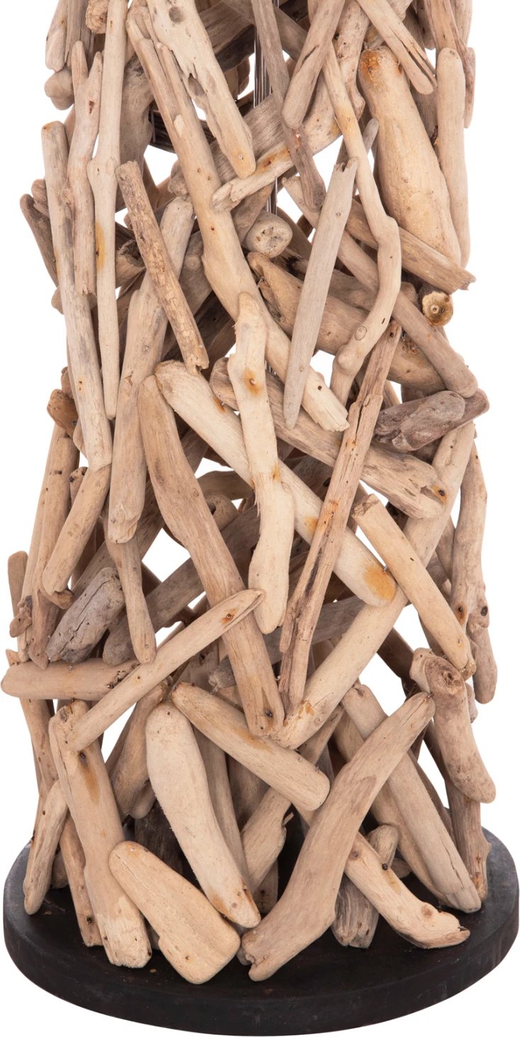 Llambë dyshemeje dekorative ALTAR, dru bregdeti, kapak PVC i bardhë, Φ45x153cm