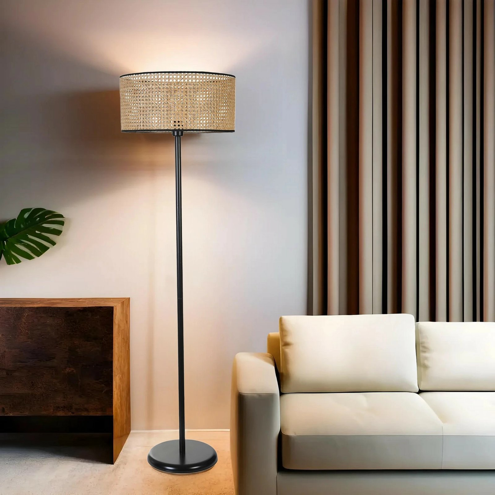 Llambë dyshemeje Opviq, 8862-1, ngjyrë lisi dhe e zezë