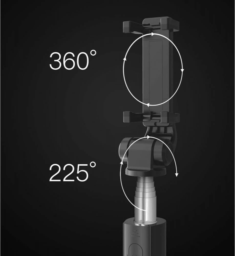 Selfie stick me tripod Tech-Protect L01S, Bluetooth, për smartphone, 70cm, Zi