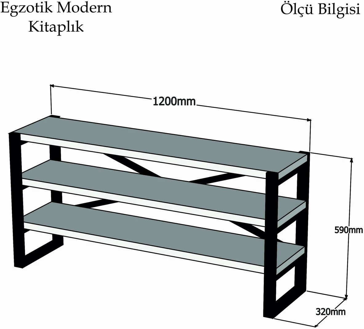 Komodë anësore Hanah Home, Natali - moderne, ngjyrë arre