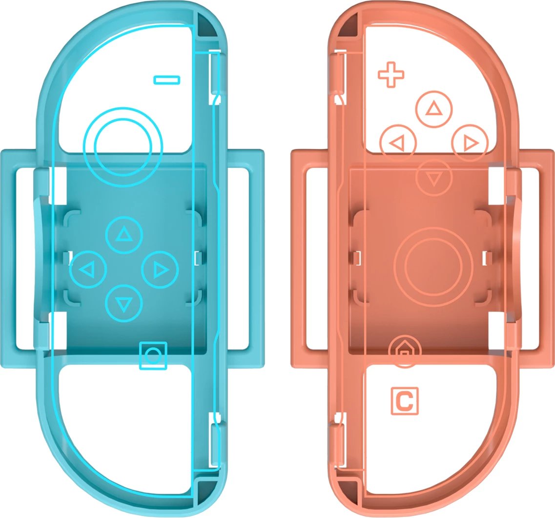 Set aksesorësh lojërash sportive për Nintendo Switch 2, Hurtel, Family Accessory Pack 2 15-in-1, me çantë udhëtimi, portokalli dhe kaltër, set 15 copë