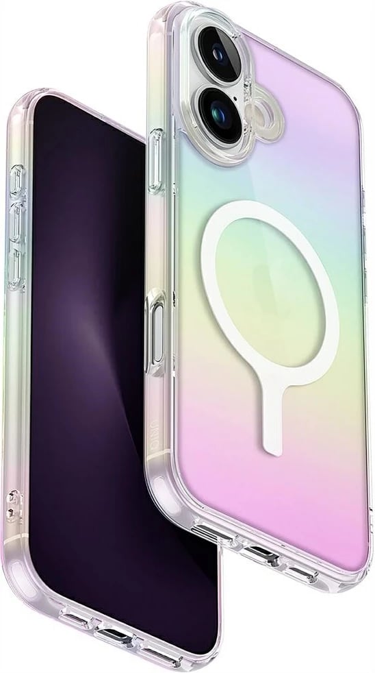 Mbështjellës UNIQ Iridescia Magclick Charging për iPhone 16, Multicolor