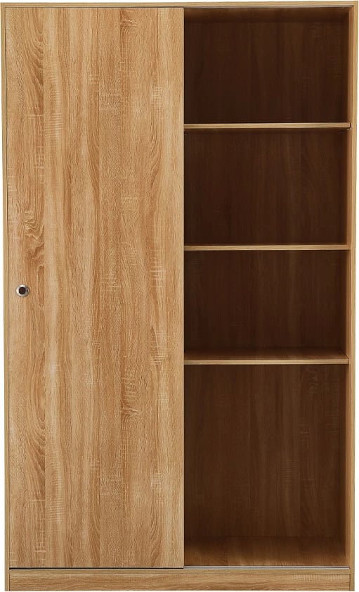 Dollap me 2 dyer, ngjyrë natyrale, 120x50x200 cm