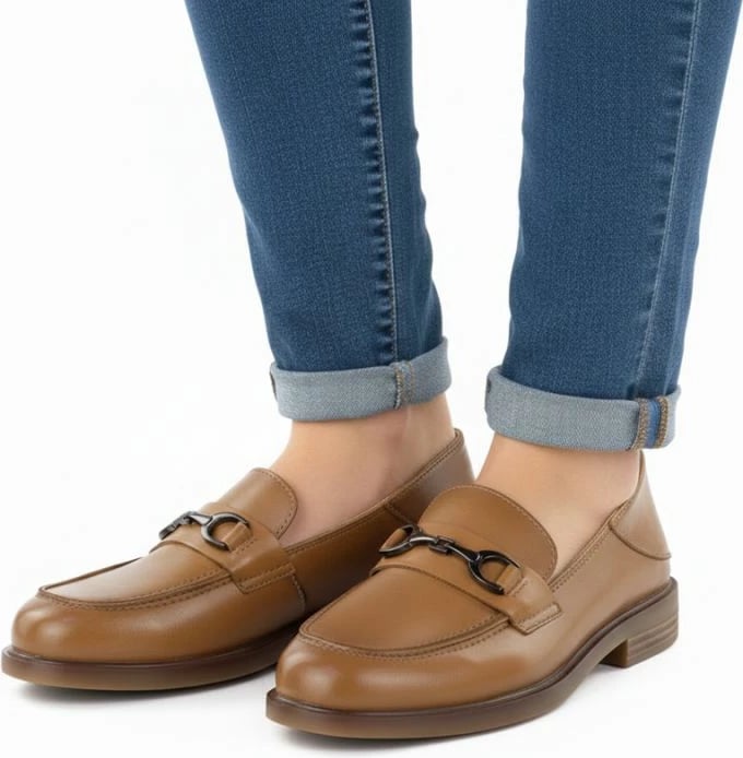 Këpucë lëkure për femra Vinceza 18117, camel