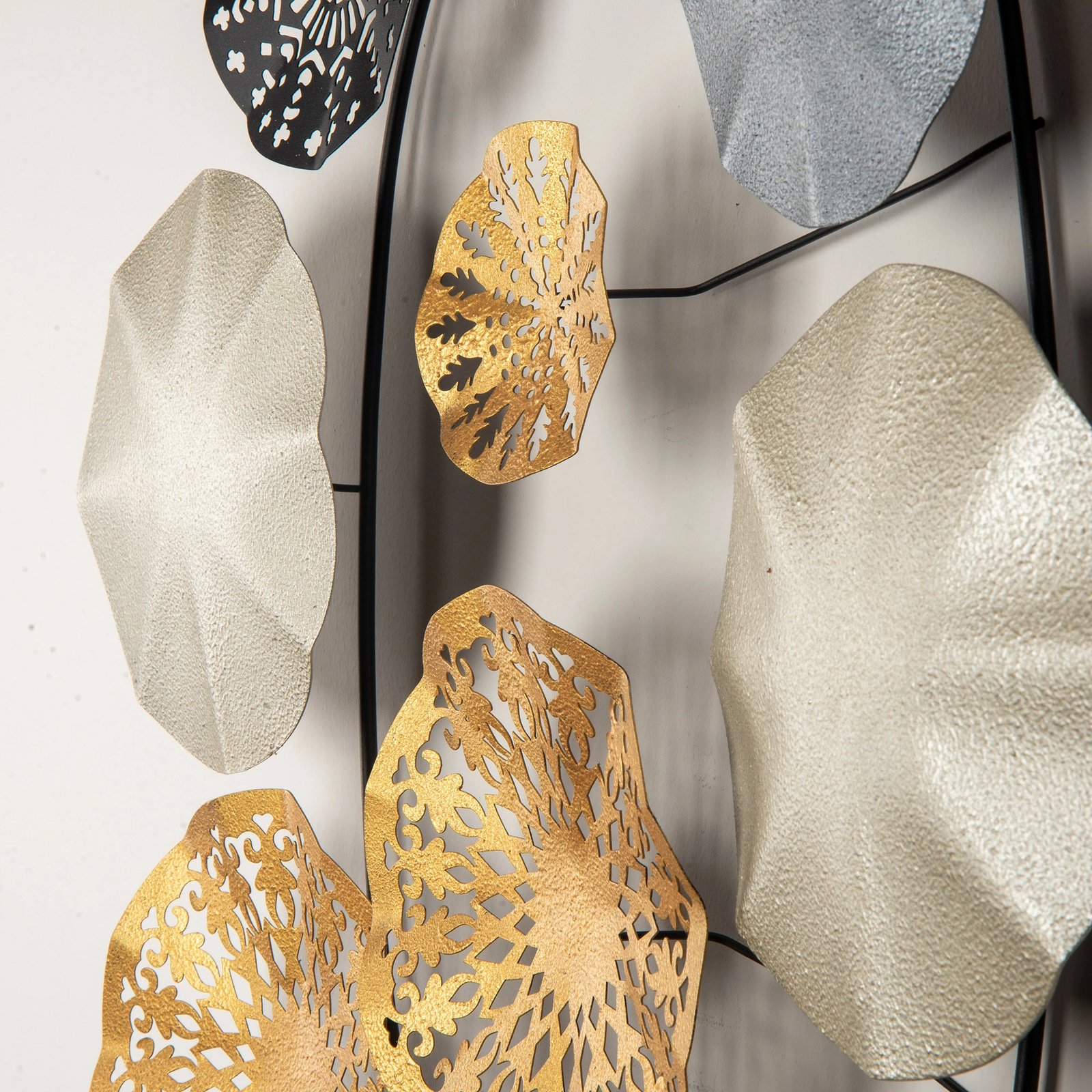 Aksesor dekorativ metalik për mur, Wallity, ngjyrë ari, CH109-1