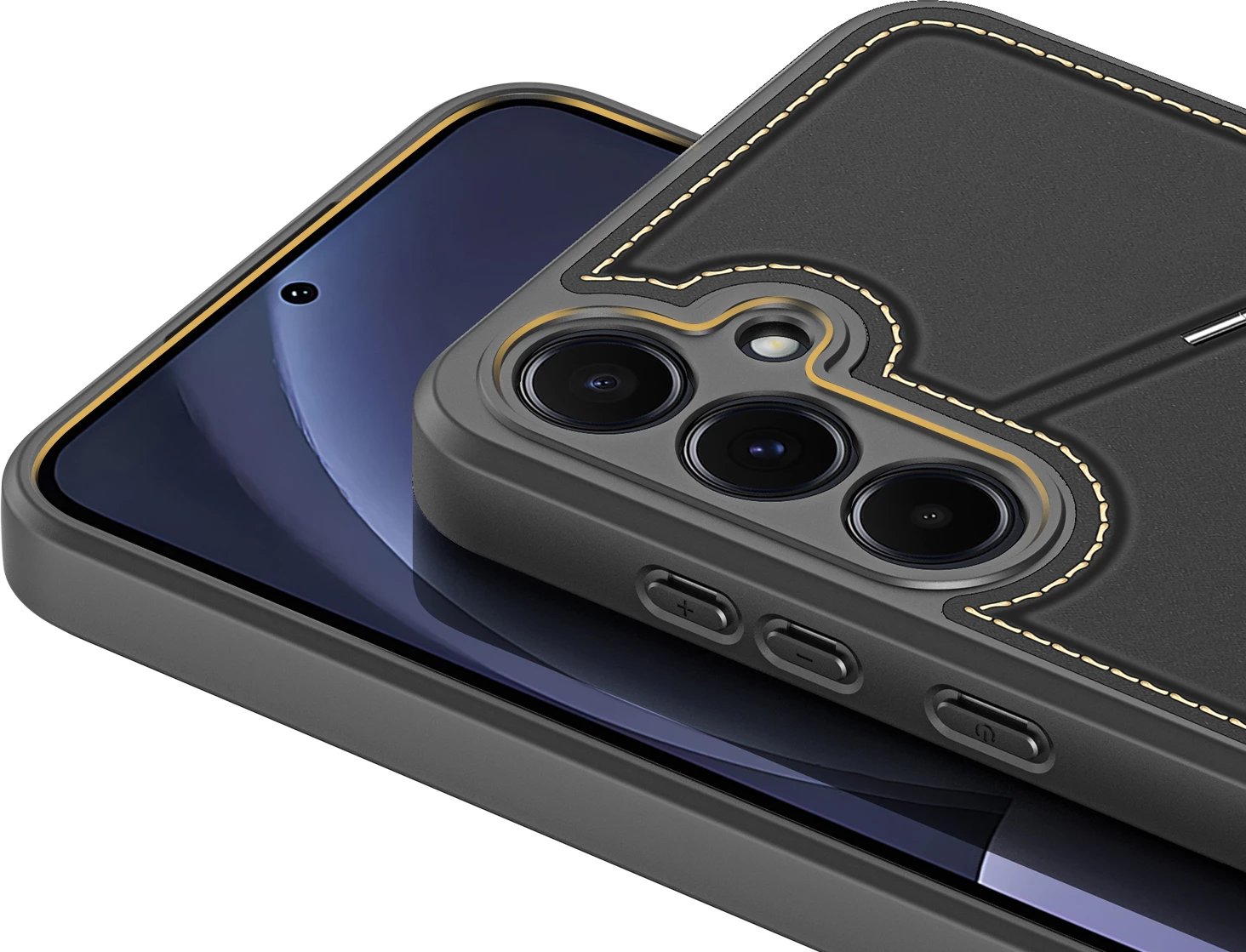 Mbështjellës Dux Ducis Rafi II për Samsung Galaxy S25+, me stand dhe portofol, i zi