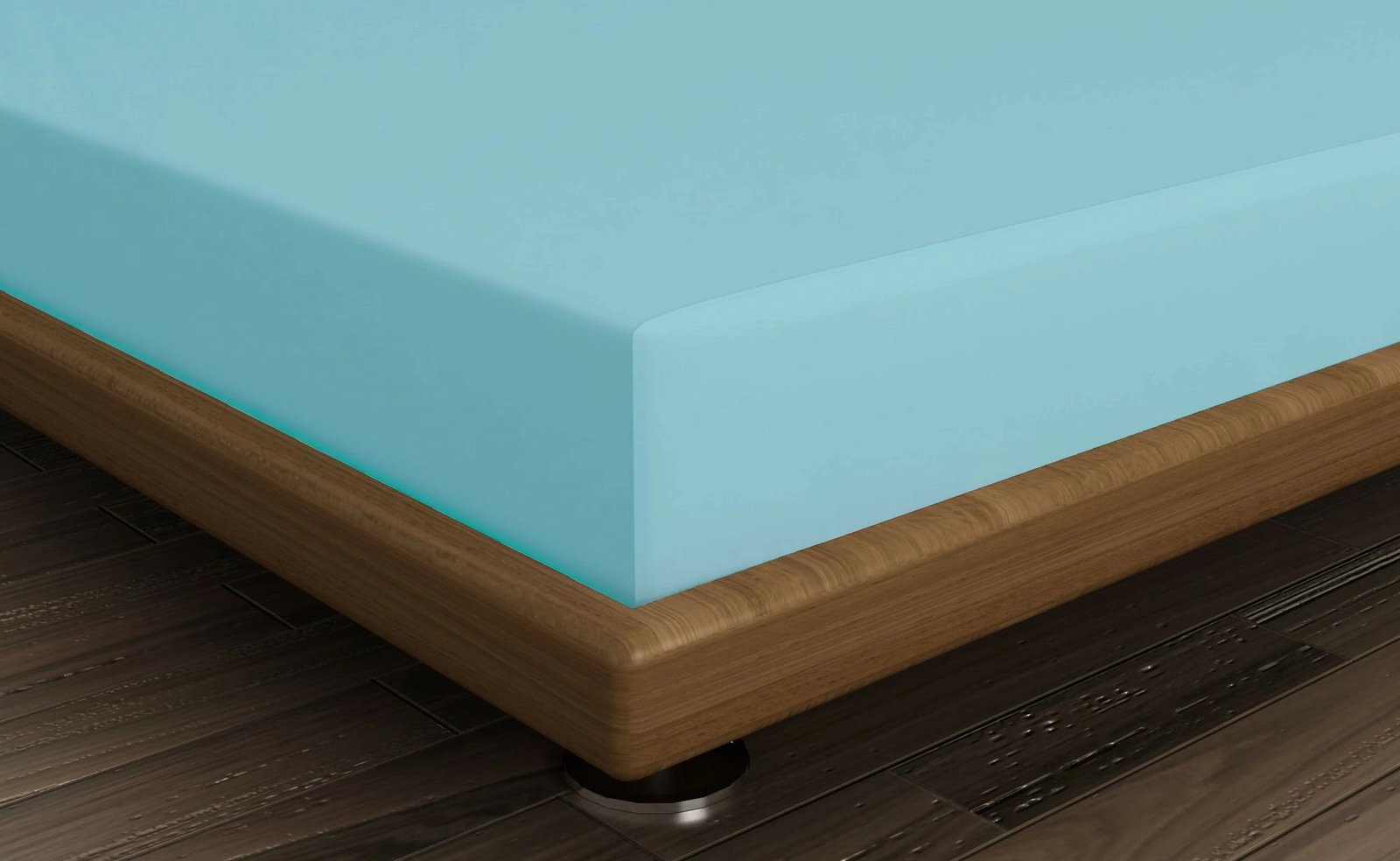 Çarçaf i vetem fitted Ranforce, ngjyrë turquoise, L'essentiel