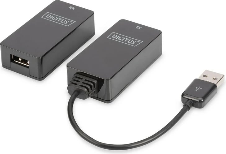 Zgjatues USB Digitus DA-70139-2, USB 1.1, deri 45m, i zi, 20cm