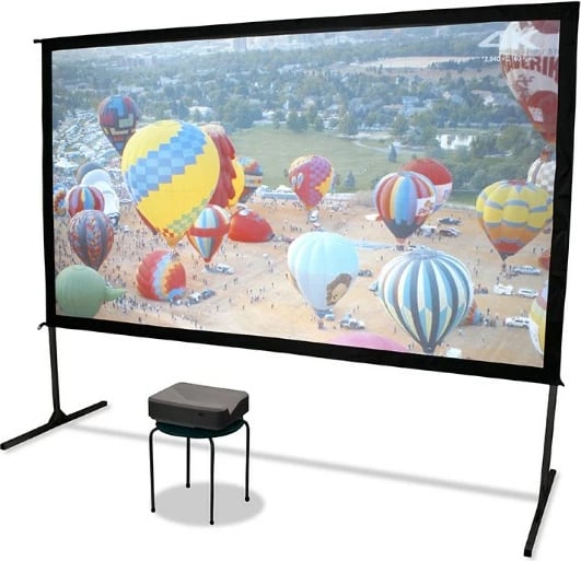 Ekran projektori Elite Screens Yard Master 2 Dual, 135 inch, manual, 16:9, alumini, zi