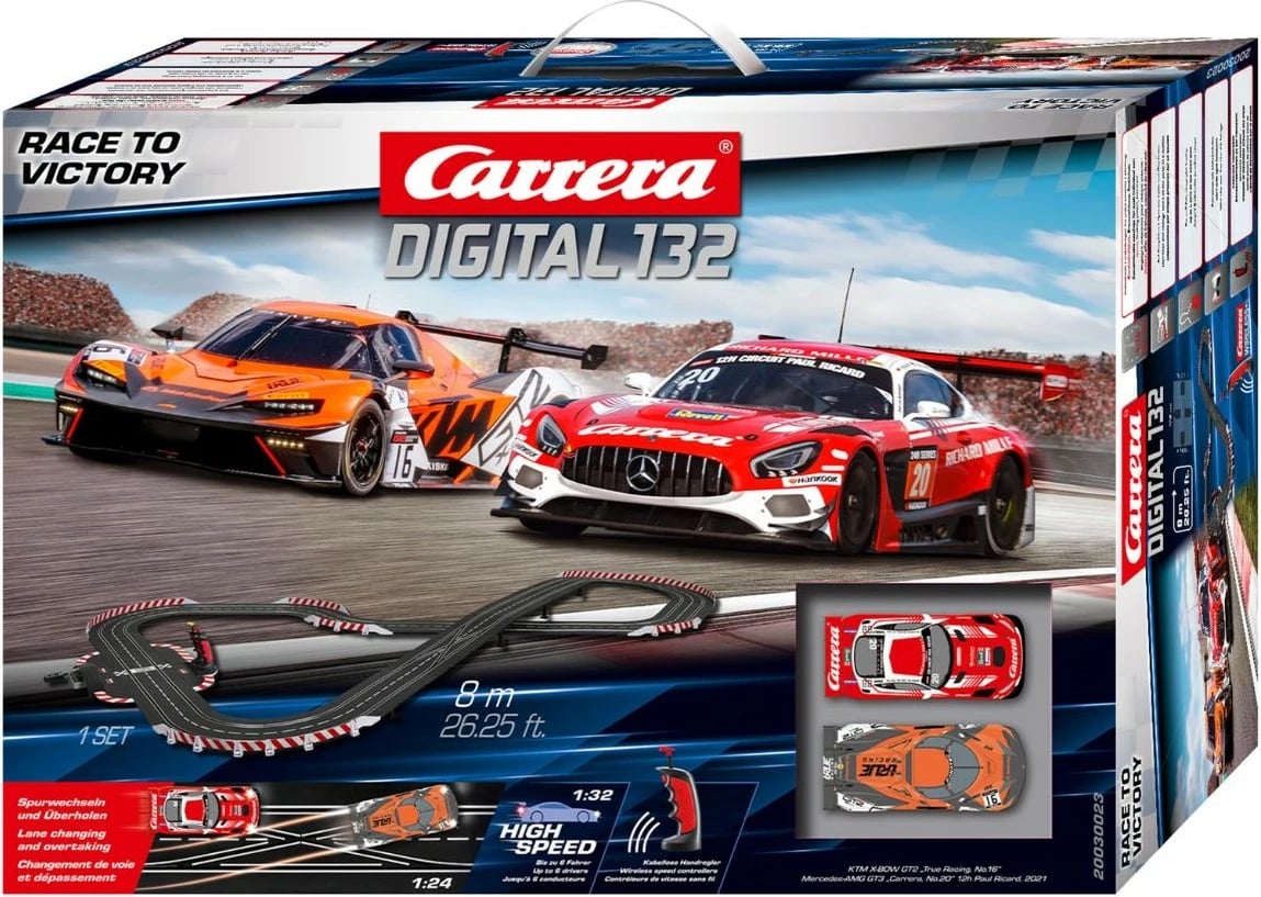 Set garash Carrera Digital 132, 8 metra, me makina