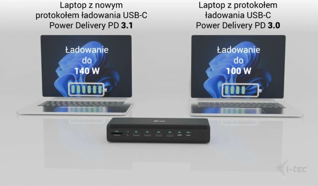 Docking station i-tec CA6MONITORDOCKPD, 6x 4K/60Hz, 140W, i zi