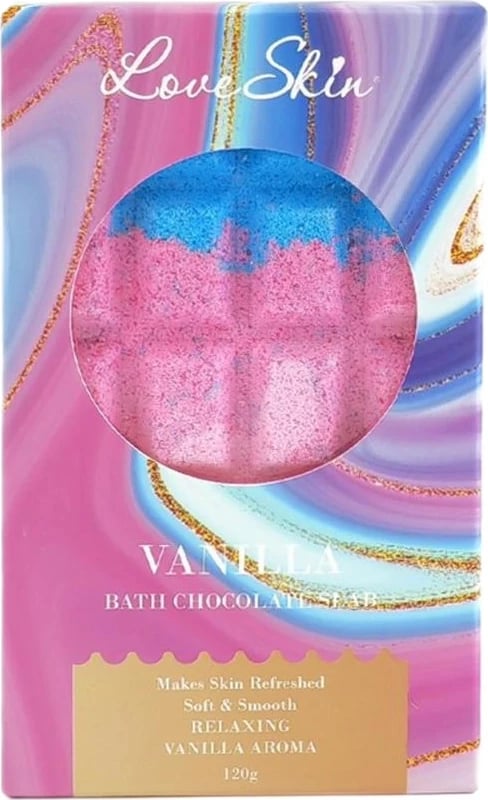 Kripë për banjë për femra Love Skin Bath Chocolate Slab Vanilla 120g