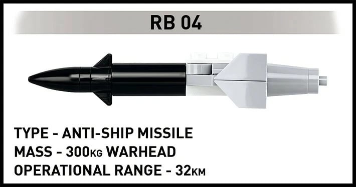 Set blloqe ndërtimi, Cobi, Saab AJ 37 Viggen (COBI-5915), 881 copa, shkallë 1:48, seri Armed Forces