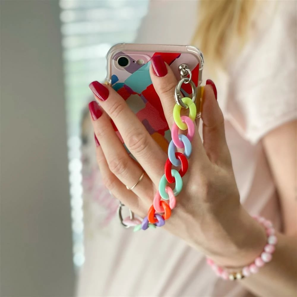 Mbështjellës Hurtel Color Chain Case për Samsung Galaxy A42 5G, me zinxhir shumëngjyrësh
