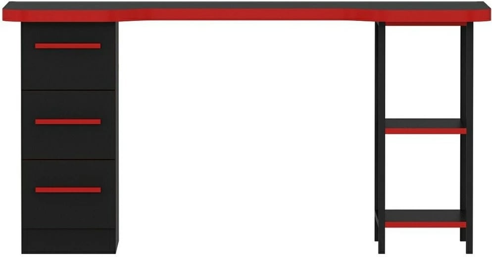 Tavolinë gaming Skye Decor, Phoenix 7, e zezë-kuqe