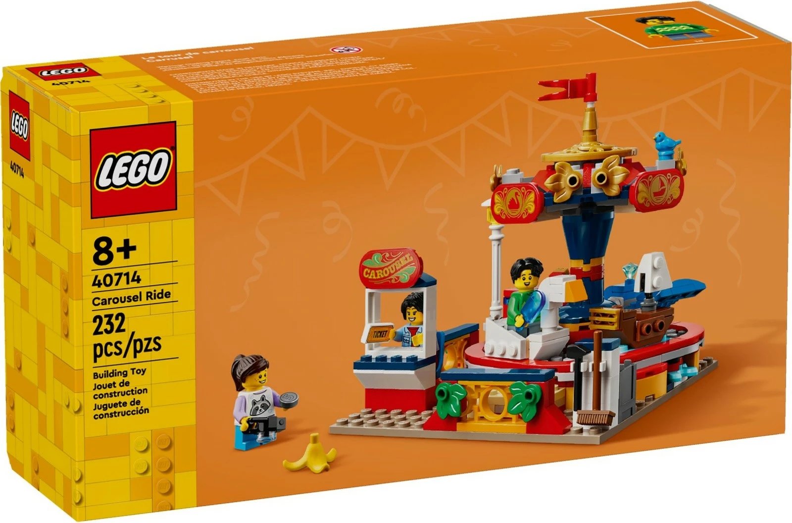 Set LEGO 40714 Carousel Ride, 232 pjesë, 8+, me 3 minifigura