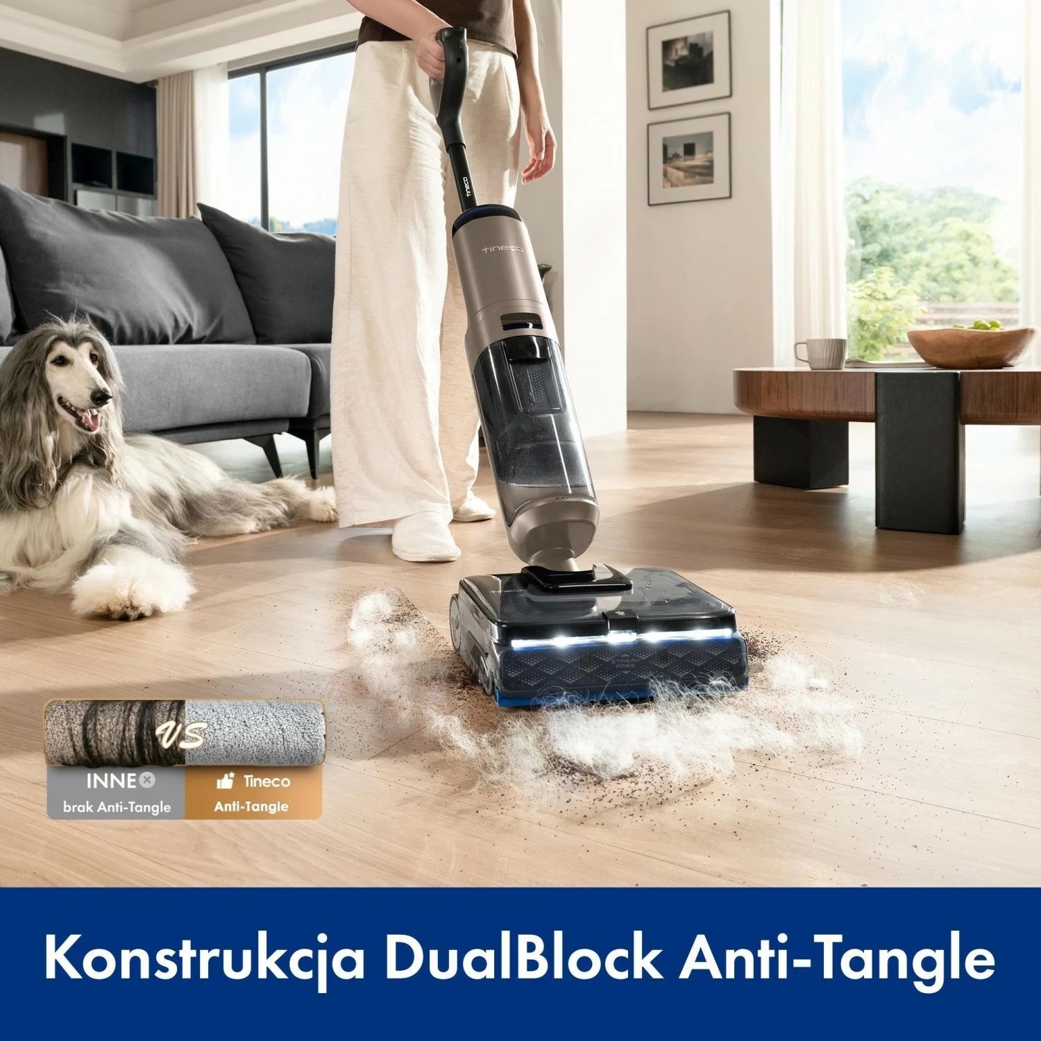 Kasë fshese Tineco Floor One S7 MAX Gold, pa kabllo, ngjyrë kafe