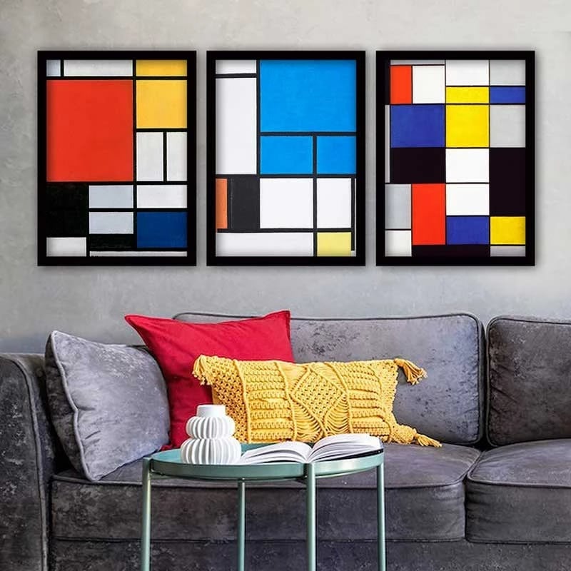 Pikturë dekorative me kornizë (3 copë), Wallity, 3SC_UN3219929_3545