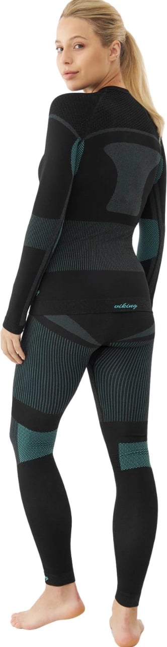 Të brendshme termoaktive për femra Viking, të zeza-jeshile