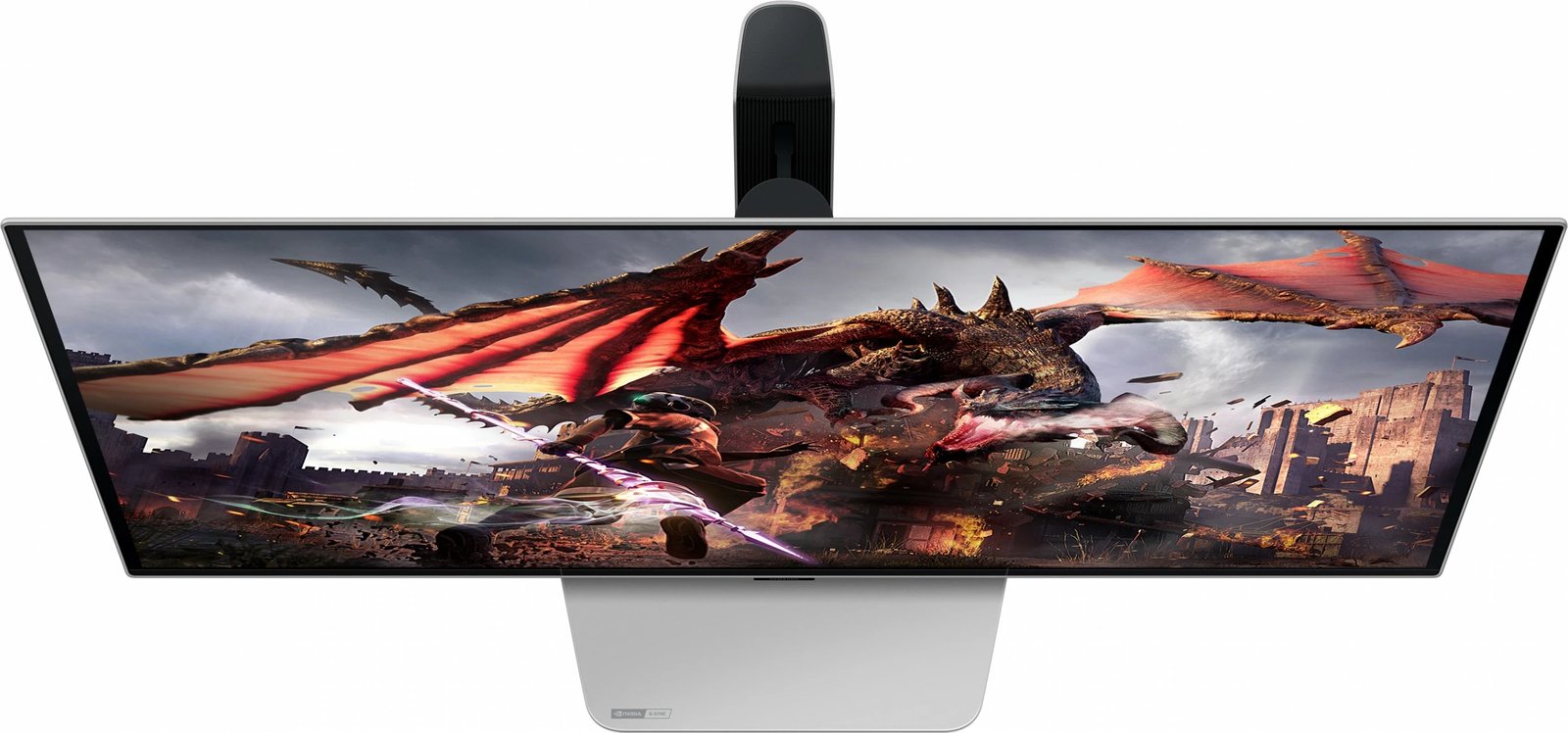 Monitor Samsung G80SD, 32", 4K Ultra HD, OLED, Silver