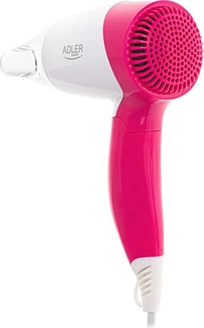Tharëse flokësh, Adler, AD 2259, 1200W, dorezë palosëse, 2 nivele temperaturë/erë, me koncentrator, ngjyrë e bardhë perlë me rozë