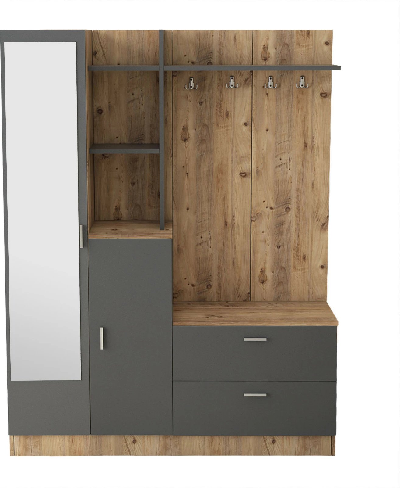 Stendë korridori Skye Decor, Dd5-Aa, ngjyrë pishë Atlantiku dhe antracit