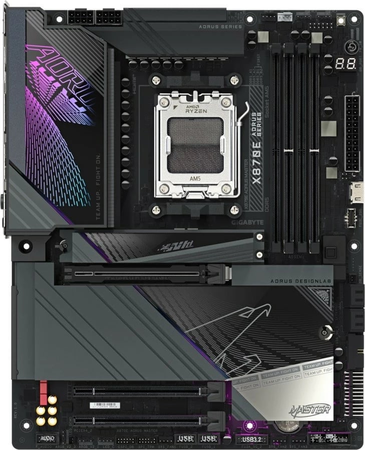 Pllakë amë Gigabyte X870E AORUS MASTER, Socket AM5, ATX, 4x DDR5, HDMI/USB-C, e zezë