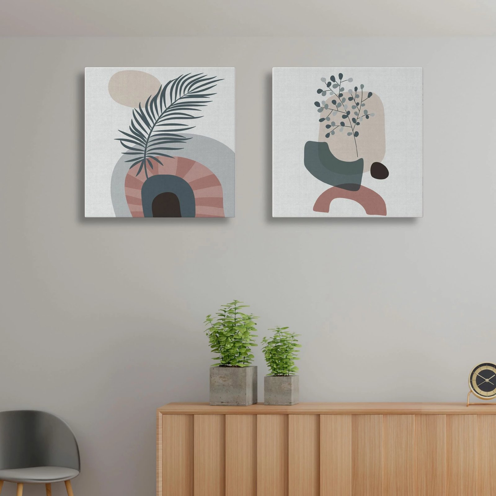 Pikturë dekorative në kanavacë (2 copë), Wallity, ASR_CNVS25 - 30x30cm