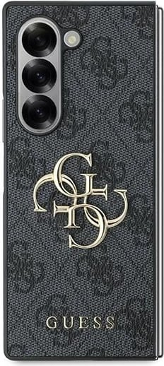 Mbështjellës Guess Leather 4G Metal Logo për Samsung Galaxy Z Fold 6, i zi