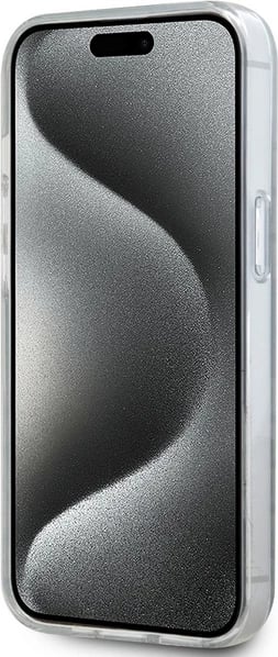 Mbështjellës DKNY IML Mono & Stripe MagSafe për iPhone 15/14/13, i zi