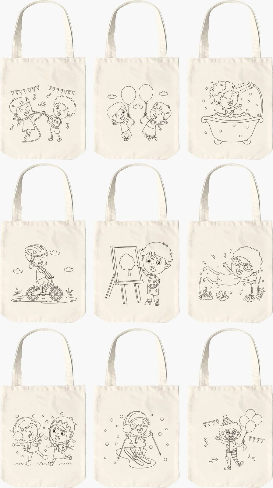 Qese tote për ngjyrosje, krem, Zoozie Bags, 18x25cm, 10 copë