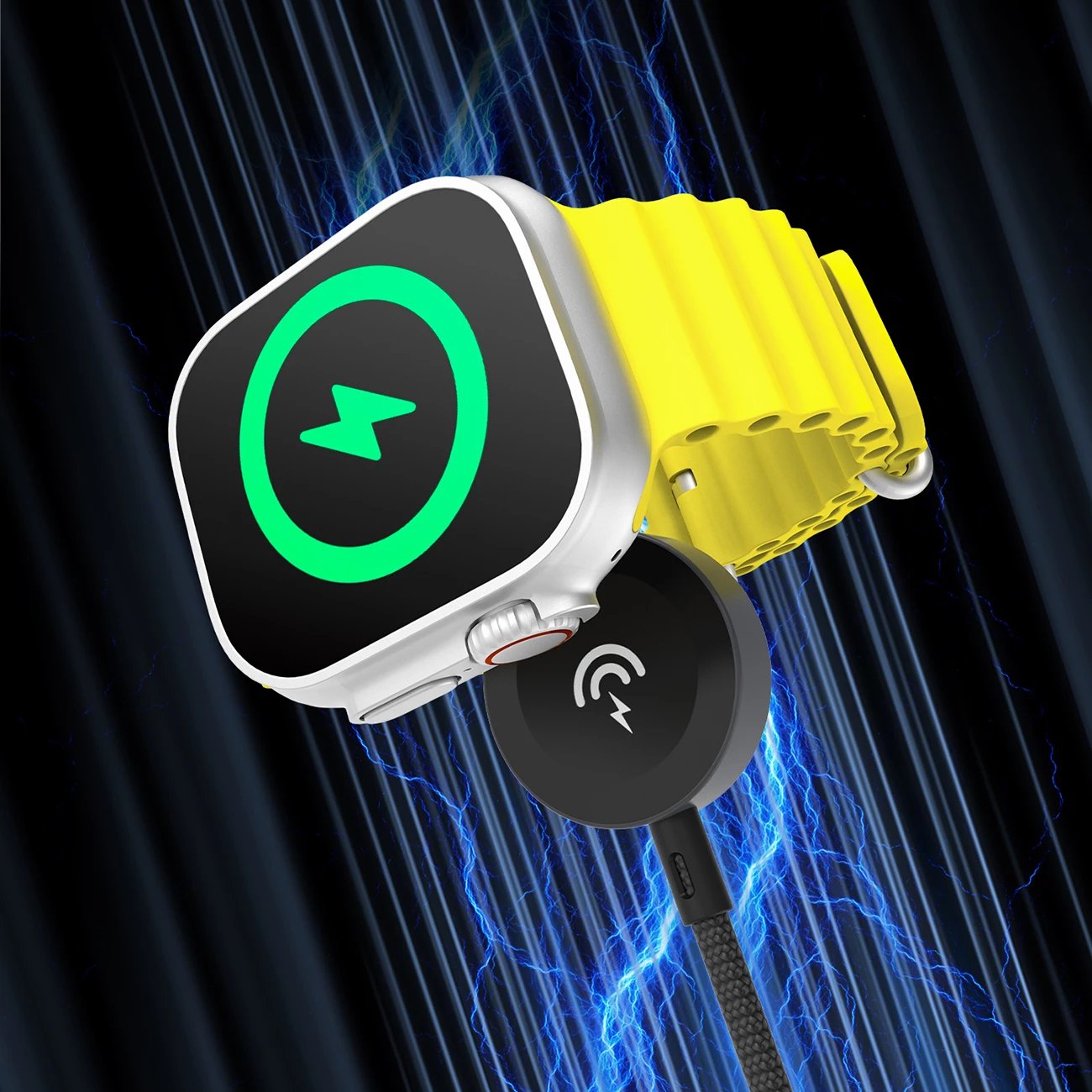 Karikues wireless Dudao A12C për Apple Watch, USB-C, 1.2m, Zi