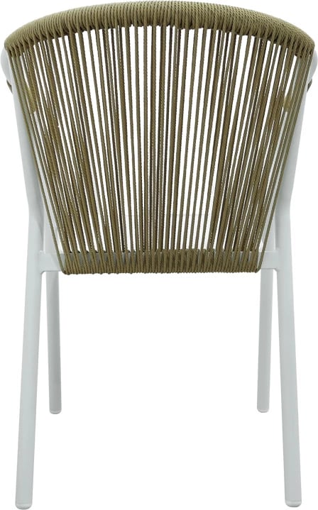 Karrige alumini, ngjyrë e bardhë, tekstilene-ratan, 56x63x82cm