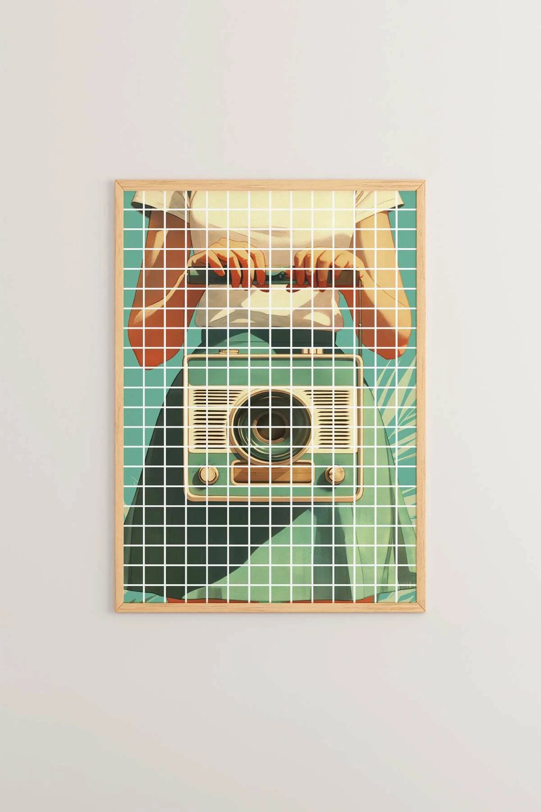 Pikturë dekorative me kornizë, shumëngjyrëshe, Popkare11, 33x48cm