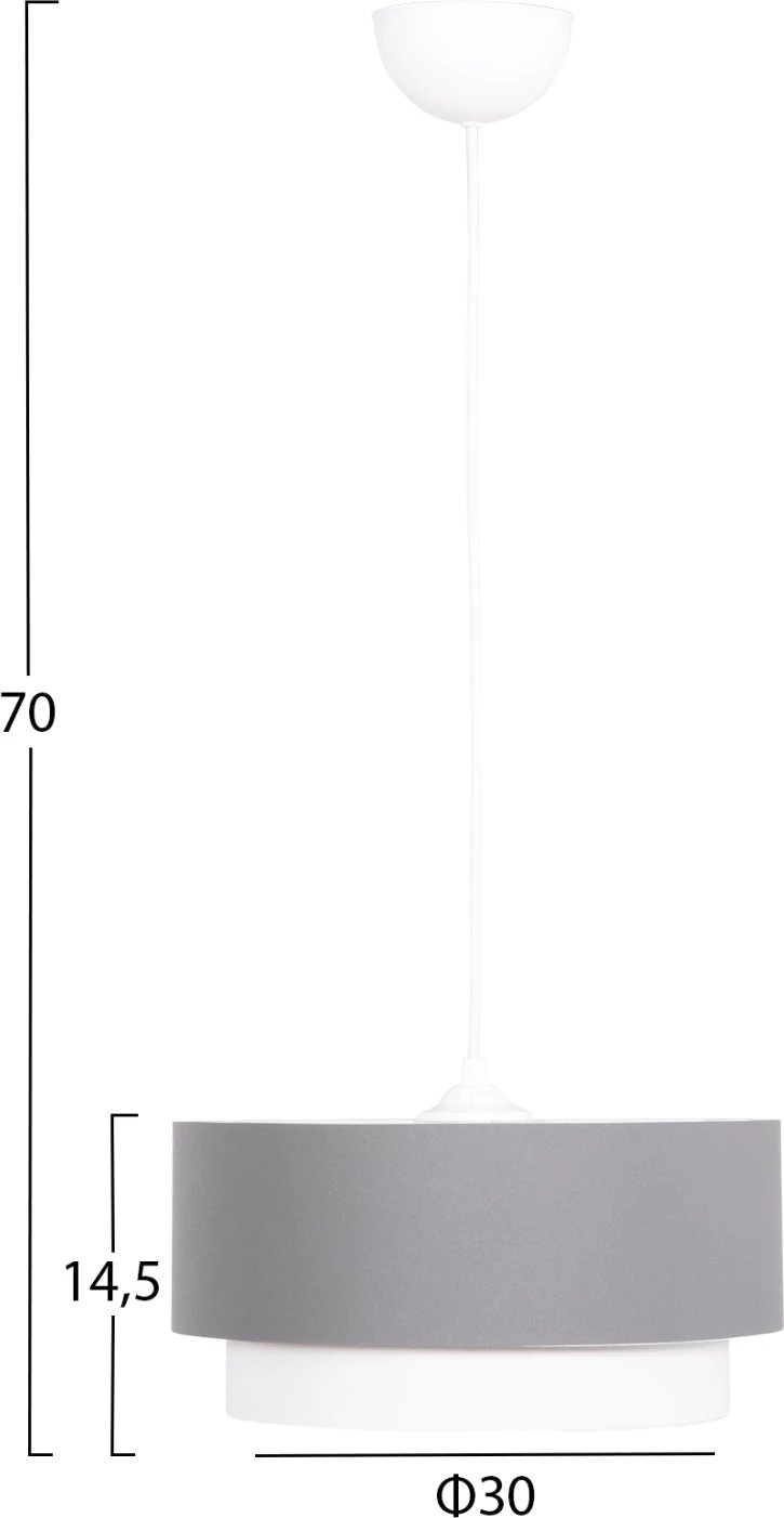 Llambë varëse cilindrike KRIKS FH4706.01 PVC ngjyrë bardhë-gri Φ30x70Hcm. Llambë varëse cilindrike KRIKS FH4706.01 PVC ngjyrë bardhë-gri Φ30x70Hcm.