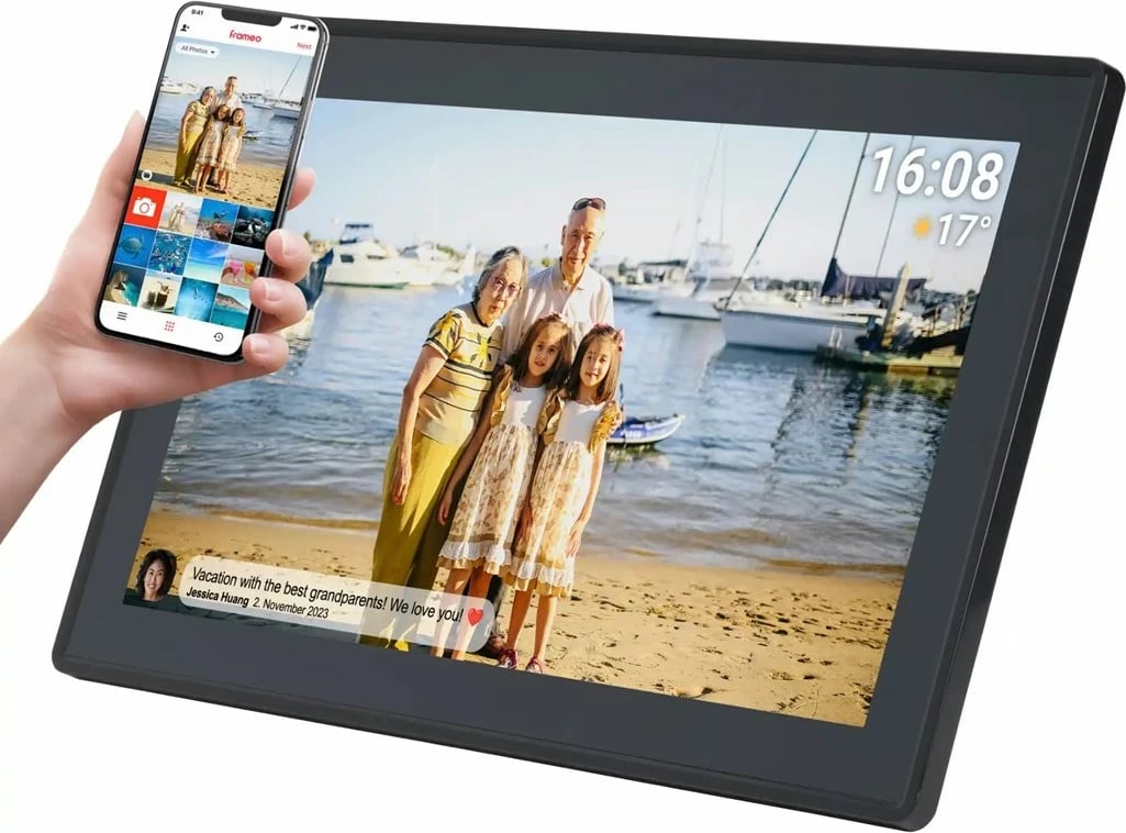 Kornizë dixhitale Denver PFF-1515B, 15.6", Touchscreen, Wi-Fi, 16 GB, E zezë