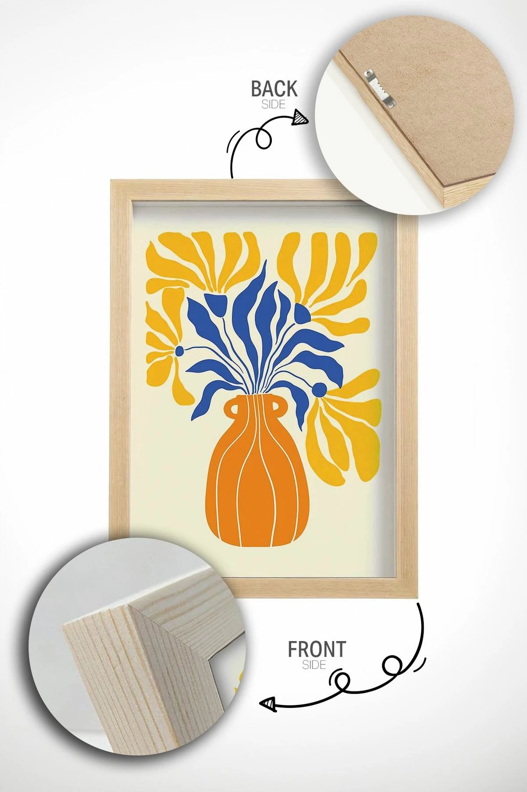 Pikturë dekorative me kornizë, Wallity, Ersy1Ham25, shumëngjyrëshe, 33x48cm