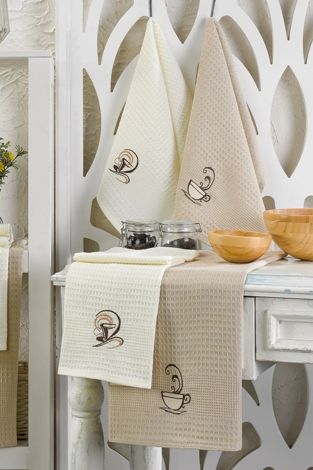 Set peshqirësh kuzhine (6 copë), Mijölnir, ngjyrë kafe