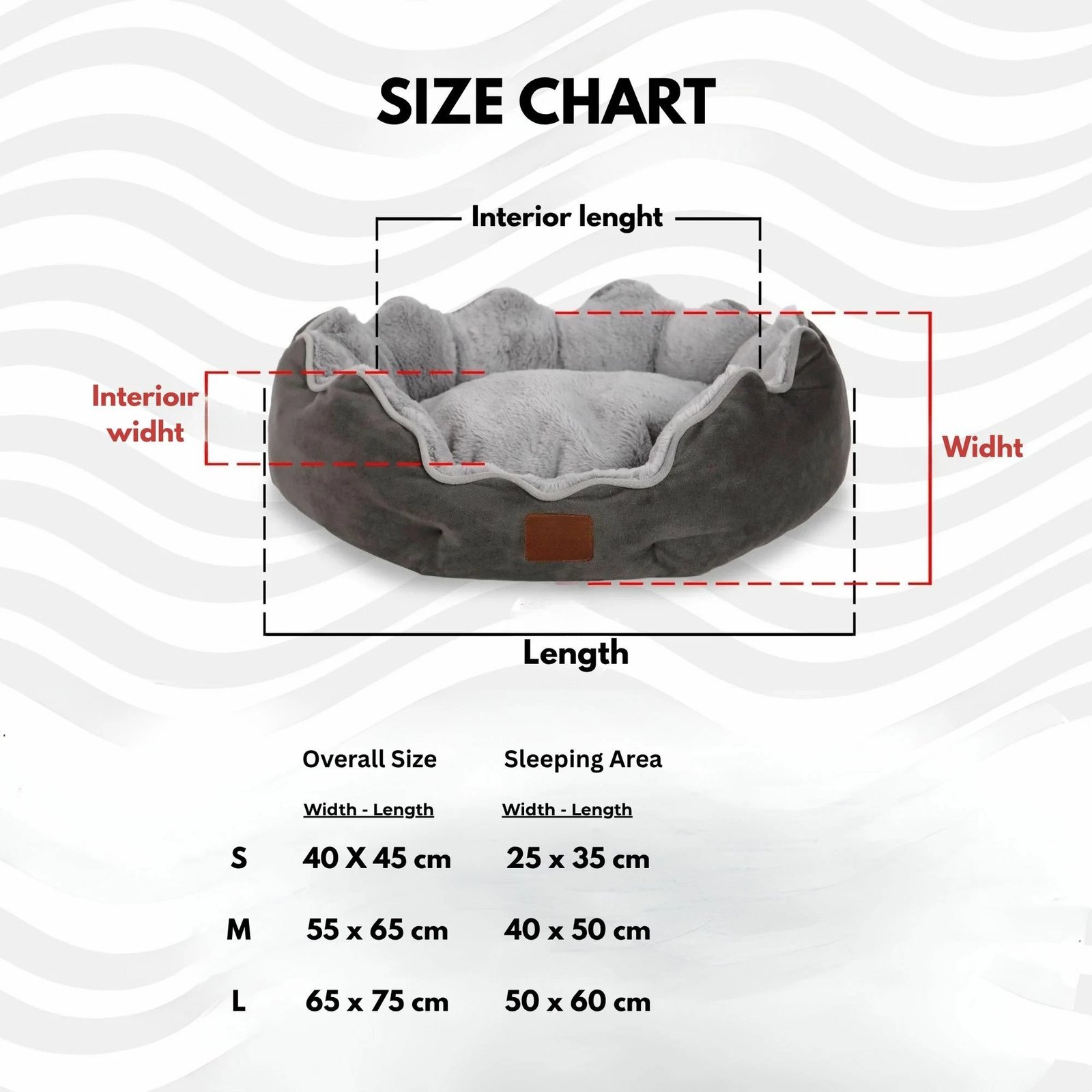 Shtrat për qen Elsa, krem, Paws & Whiskers, madhësia M