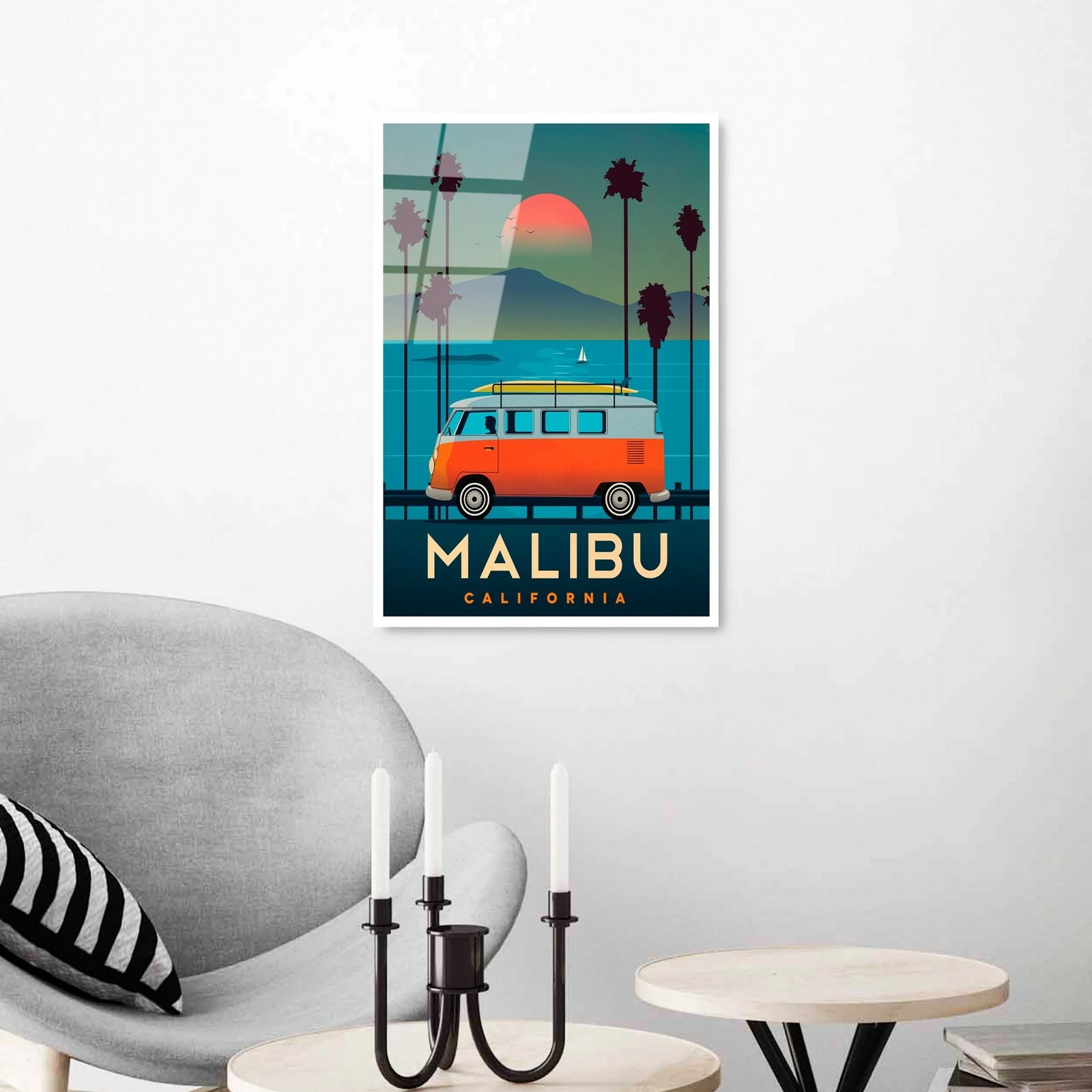 Pikturë dekorative prej xhami të temperuar, Wallity, UV-1008, 30x45cm